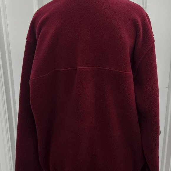 Vintage LL Bean Women's Pullover Maroon Fleece Size XL - Picture 2 of 9